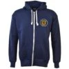 Scotland 1970's Retro Zipped Hoodie - Navy Blue Cotton Zip-Up -Blakely Clothing Store zh0026