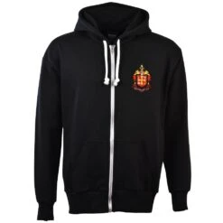 Wolverhampton Wanderers Zipped Hoodie - Black (1908 FA Cup Crest)
