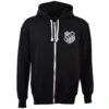 Santos FC Retro 1970s Zipped Hoodie - Black -Blakely Clothing Store zh0034