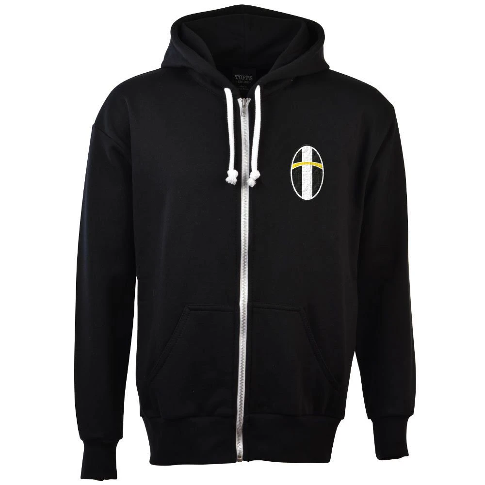TOFFS Retro Crest Zipped Hoodie - Black 2 TOFFS Retro Crest Zipped Hoodie - Black - Image 2
