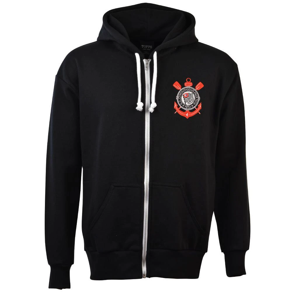 Corinthians Paulista 1983 Retro Zipped Hoodie - Black 1 Corinthians Paulista 1983 Retro Zipped Hoodie - Black