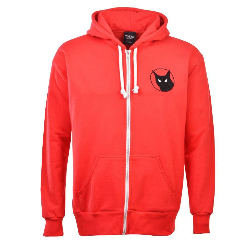 Sunderland AFC Black Cat Red Zipped Hoodie 2 Sunderland AFC Black Cat Red Zipped Hoodie - Image 2