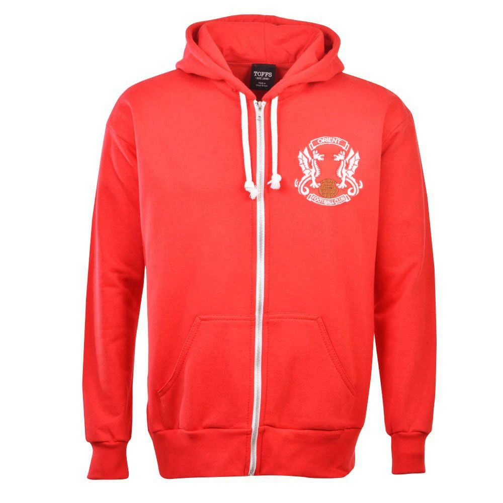 Leyton Orient Football Club Red Zipped Hoodie - Official Club Crest 2 Leyton Orient Football Club Red Zipped Hoodie - Official Club Crest - Image 2