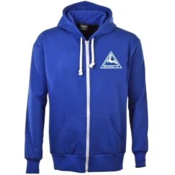 Hartlepool FC Retro 1977-78 Zipped Hoodie - Royal Blue