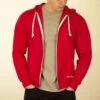 Toffs Retro Red Zipped Hoodie - Premium British Made Casualwear -Blakely Clothing Store zh1005 1